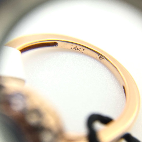 Le Vian 14KT Rhodolite Smoky Quartz Diamond Ring - Picture 6 of 7